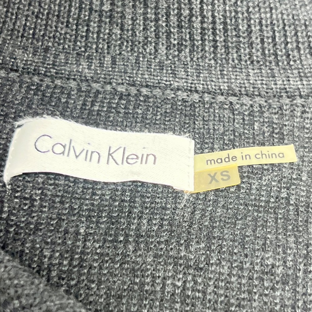 CALVIN KLEIN $129 Stretch Knit Cowl Neck Zip Sweater Dress Size XSak‎ - Picture 10 of 14